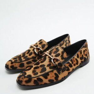 Zara Animal Print Loafers